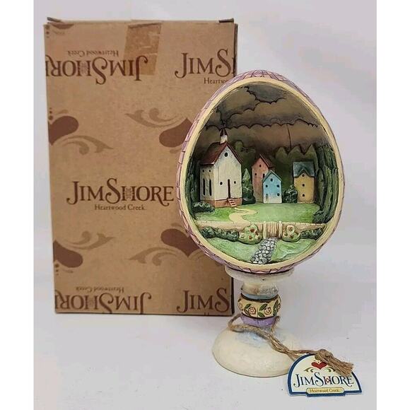 Jim Shore Heartwood Creek Egg Figurine Small Town Big Blessings 4007545 Box JS2 - Picture 1 of 12